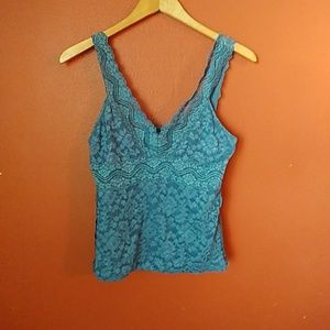 Blue lace top